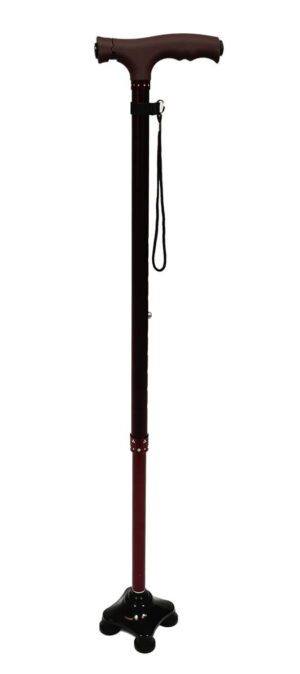 Laska aluminiowa, miękki uchwyt, lampka Twist Diamond