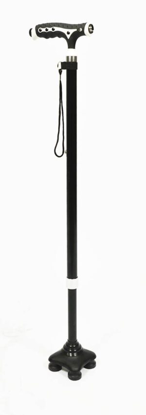 Laska aluminiowa, miękki uchwyt, lampka Twist Zen