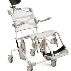 Etac Swift Mobile Tilt 2 wózek inwalidzki z manualną regulacją kąta nachylenia oraz funkcją toalety do 160 kg z regulacją wysokości siedziska.