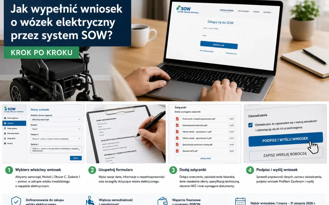 Jak wypełnić wniosek o wózek elektryczny przez system SOW? Praktyczny poradnik krok po kroku